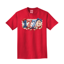 Load image into Gallery viewer, 1776 Coquette — Garment-Dyed Tee  ·  Color: Red
