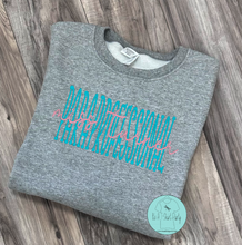 Load image into Gallery viewer, Personalized Teacher Crewneck Sweatshirt, Embroidered Teacher Shirt
