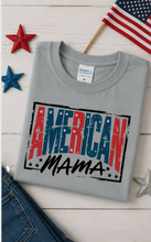 Load image into Gallery viewer, American Mama — Garment-Dyed Tee  ·  Color: Grey
