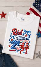 Load image into Gallery viewer, Red White &amp; 250 — Garment-Dyed Tee  ·  Color: White
