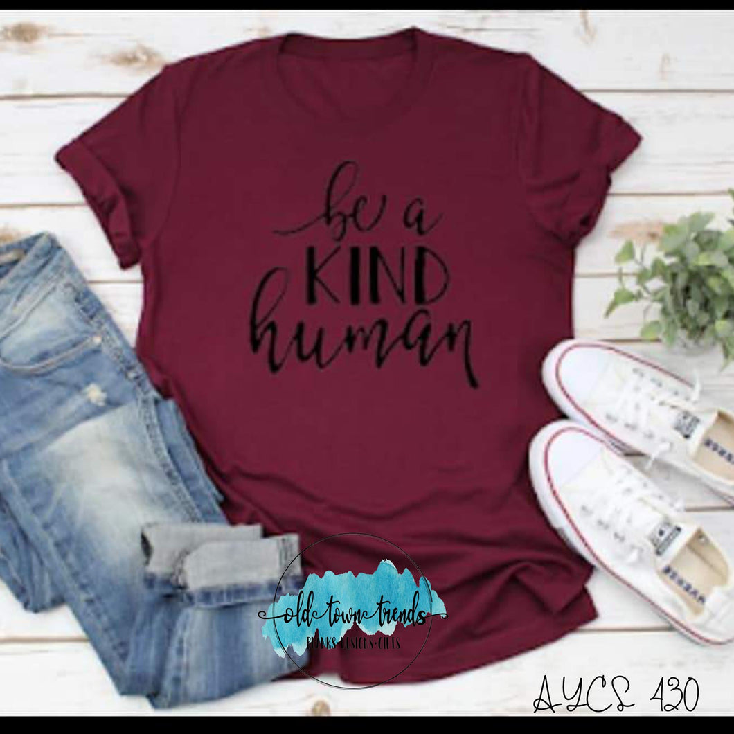 Be a Kind Human Black Ink