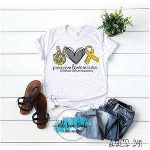 Peace Love Cure Childhood Cancer