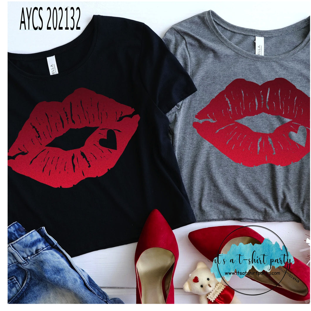 Red Metallic Lips Valentine Lips