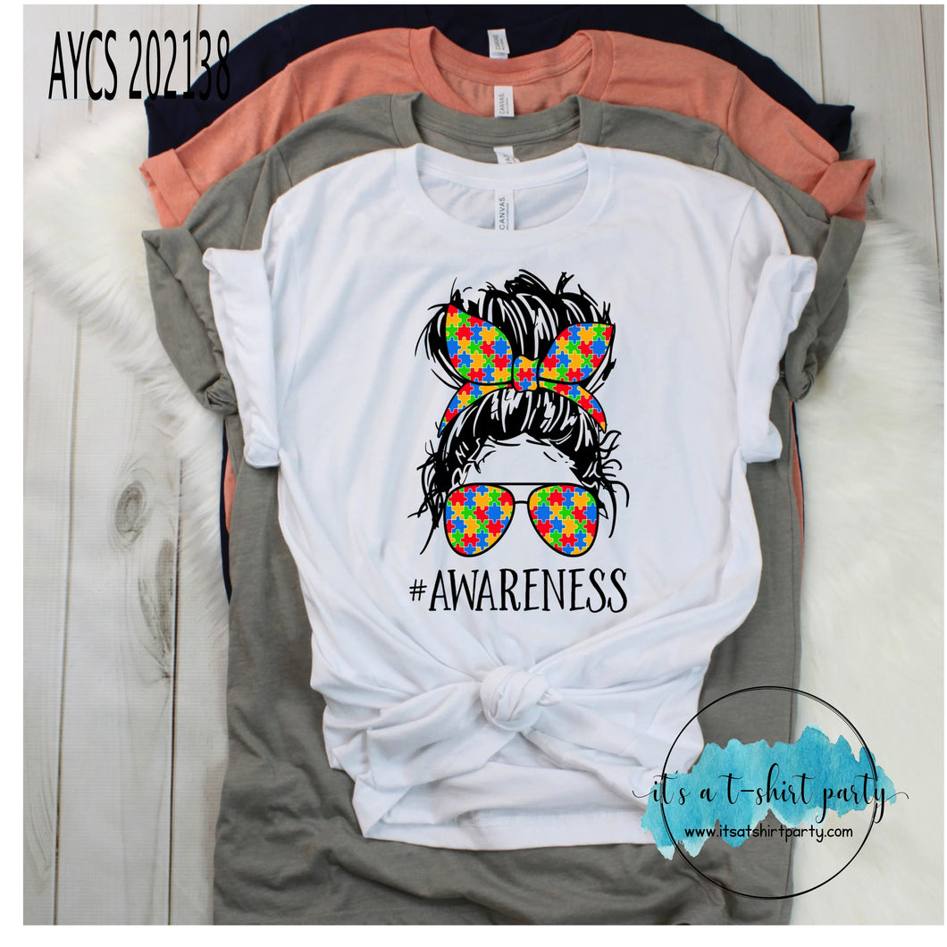 Autism Awareness Skull