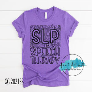 Speech Therapy Typography SLP