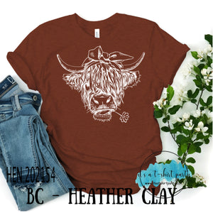Shaggy Cow White Ink