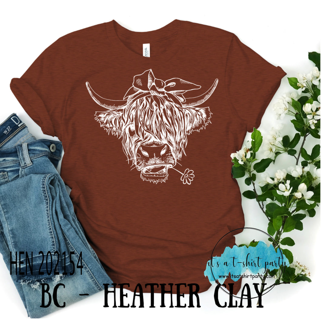Shaggy Cow White Ink