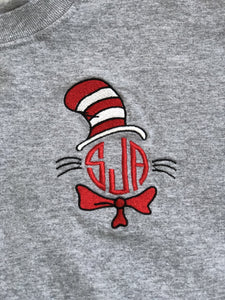 Cat In The Hat Monogram Tee