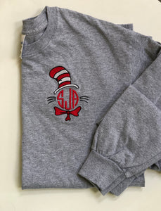 Cat In The Hat Monogram Tee