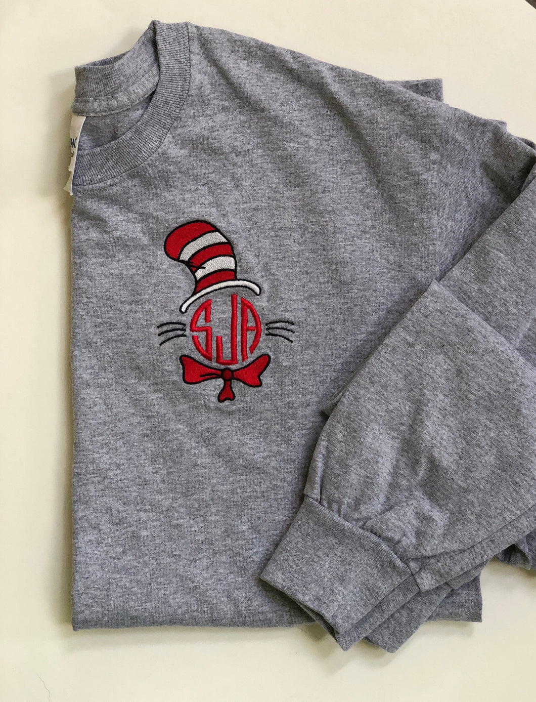 Cat In The Hat Monogram Tee