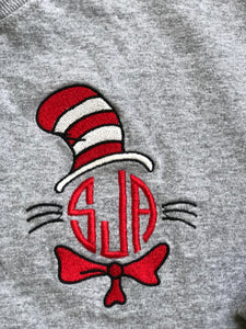 Cat In The Hat Monogram Tee