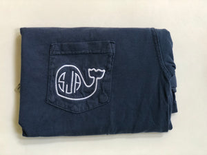 Whale Stitched Monogram Tee