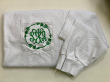 Load image into Gallery viewer, Shamrock Circle Monogram Pocket Tee
