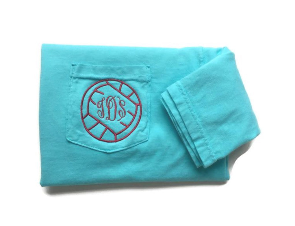 Volleyball Stitched Monogram Tee