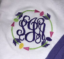 Load image into Gallery viewer, Easter Egg Circle Stitched Monogram Tee
