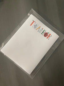 Personalized School/Teacher Notepad