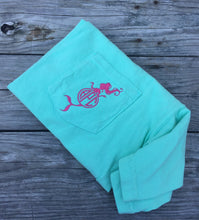 Load image into Gallery viewer, Mermaid Stitched Monogram Tee
