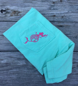 Mermaid Stitched Monogram Tee