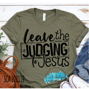 Leave the Judging to Jesus