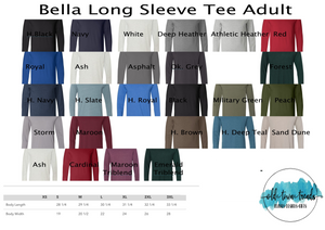 Bella 3501 Long Sleeve Unisex Tees