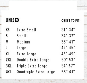 Bella 3001 CVC Colors and Size Chart