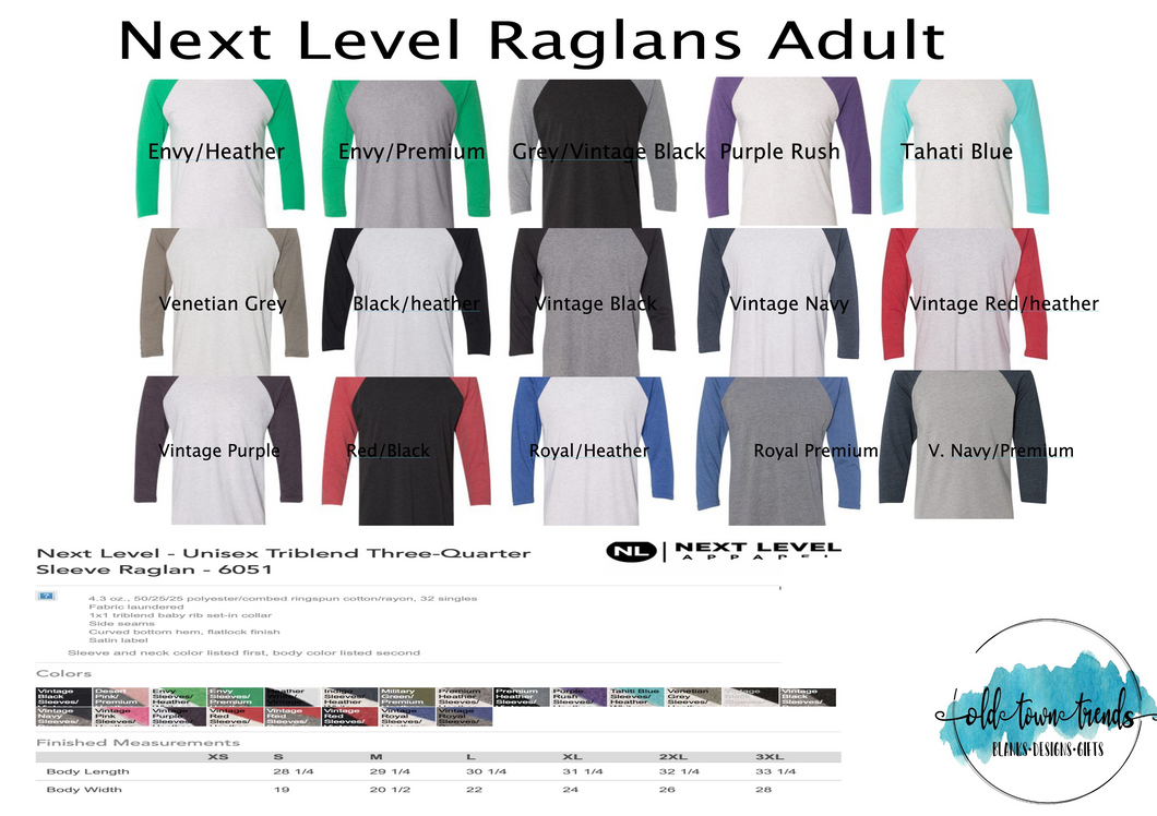 Next Level Raglans