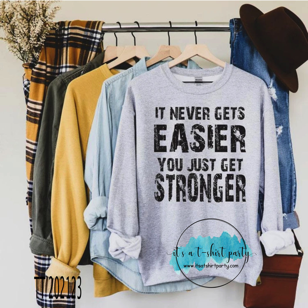 It Never Gets Easier You Just Get Stronger