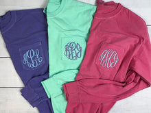 Load image into Gallery viewer, Monogram Pocket Tees (Stitched Monograms)
