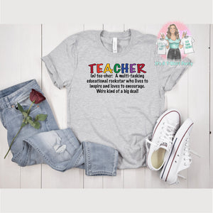 Teacher Definition Rainbow
